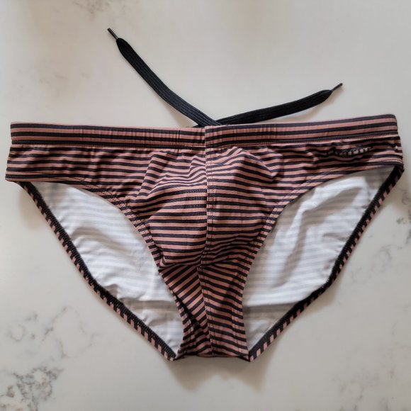 Charlie by mathew zink Other - Charlie Swimwear Micro Stripe Lifeguard Brief